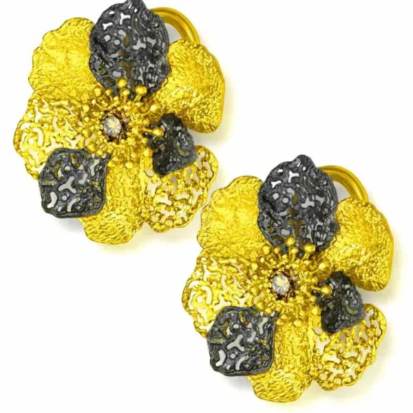 Diamond Jewelry | Stud Earrings*Alex Soldier Gold Baby Coronaria Convertible Earrings with Pearls & Diamonds