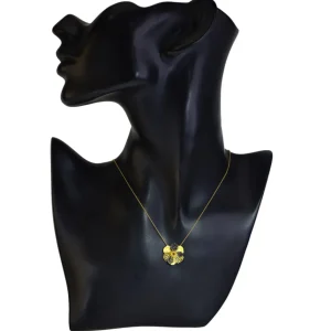 Pendants*Alex Soldier Gold Baby Coronaria Pendant Necklace with Champagne Diamond