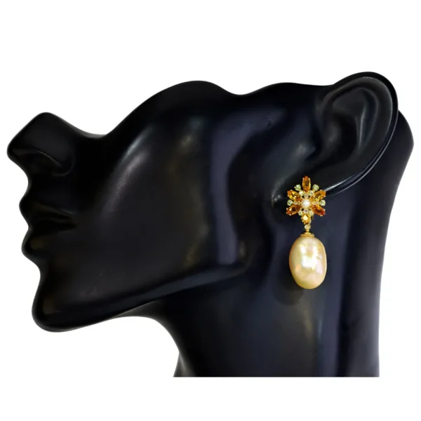 Pearl Earrings | Drop Dangle Earrings*Alex Soldier Gold Blossom Drop Earrings with Pearls