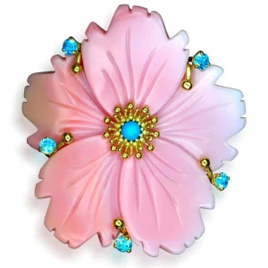 Designer Rings | Gold Rings*Alex Soldier Gold Blossom Ring with Carved Mother Of Pearl