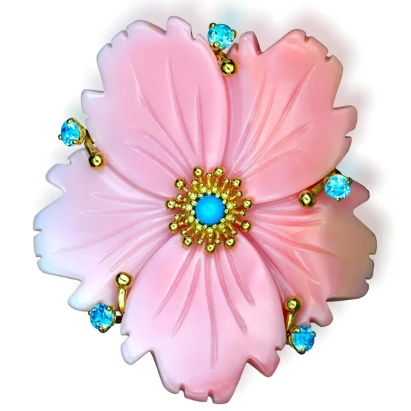 Designer Rings | Gold Rings*Alex Soldier Gold Blossom Ring with Carved Mother Of Pearl