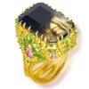 Gold Rings | Peridot Jewelry*Alex Soldier Gold Blossom Ring with Quartz, Peridot & Sapphire
