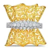 Designer Rings | Gold Rings*Alex Soldier Gold Bowtie Ring with Diamonds