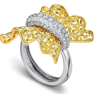 Designer Rings | Gold Rings*Alex Soldier Gold Bowtie Ring with Diamonds
