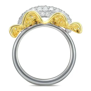 Designer Rings | Gold Rings*Alex Soldier Gold Bowtie Ring with Diamonds