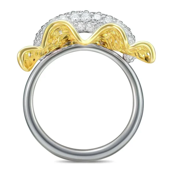 Designer Rings | Gold Rings*Alex Soldier Gold Bowtie Ring with Diamonds