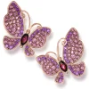 Sapphire Jewelry | Stud Earrings*Alex Soldier Gold Butterfly Earrings with Garnets & Sapphires