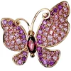 Pendants | Sapphire Jewelry*Alex Soldier Gold Butterfly Pin, Pendant with Pink Topaz & Sapphires