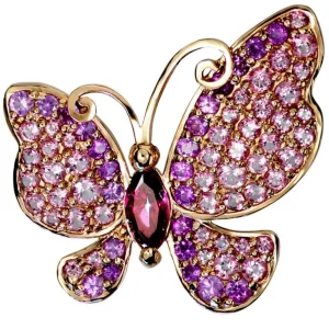 Pendants | Sapphire Jewelry*Alex Soldier Gold Butterfly Pin, Pendant with Pink Topaz & Sapphires