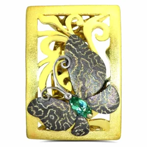 Designer Rings | Gold Rings*Alex Soldier Gold Butterfly Ring with Tourmaline