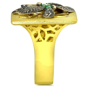 Designer Rings | Gold Rings*Alex Soldier Gold Butterfly Ring with Tourmaline