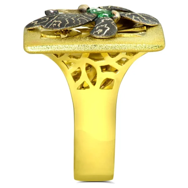 Designer Rings | Gold Rings*Alex Soldier Gold Butterfly Ring with Tourmaline