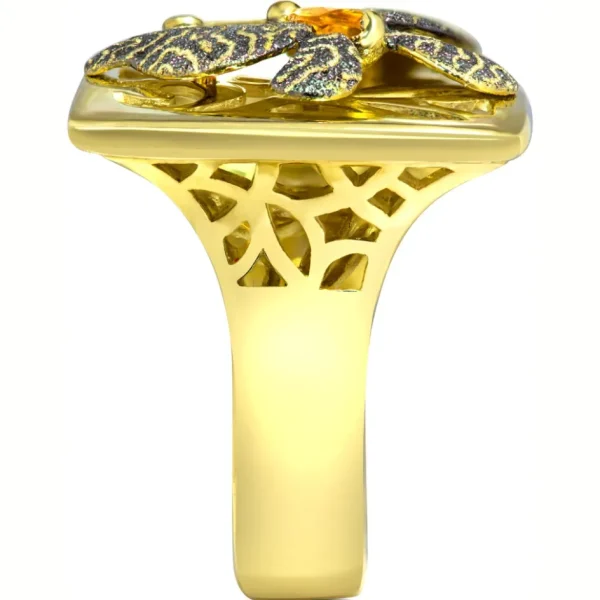 Gold Rings*Alex Soldier Gold Butterfly Ring with Citrine