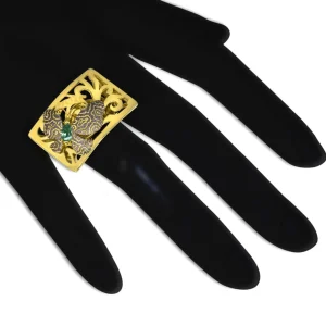 Designer Rings | Gold Rings*Alex Soldier Gold Butterfly Ring with Tourmaline