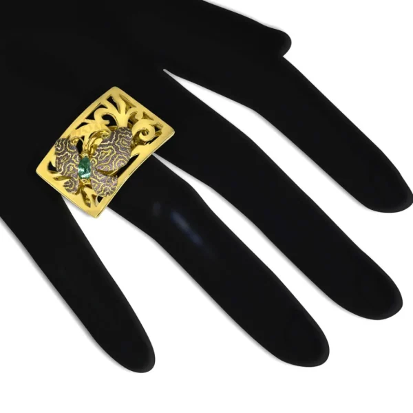 Designer Rings | Gold Rings*Alex Soldier Gold Butterfly Ring with Tourmaline