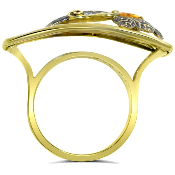 Gold Rings*Alex Soldier Gold Butterfly Ring with Citrine