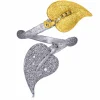 Gold Rings | Designer Rings*Alex Soldier Gold Bypass Leaf Ring with Diamonds