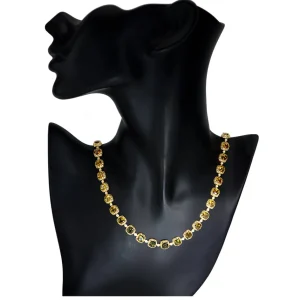Tourmaline Jewelry*Alex Soldier Gold Byzantine Necklace with Tourmalines and Diamonds