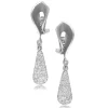 Diamond Earrings | Drop Dangle Earrings*Alex Soldier Gold Calla Drop Dangle Earrings with Silvermist Diamonds