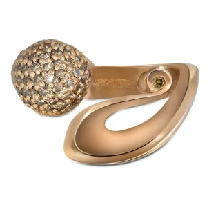 Designer Rings*Alex Soldier Gold Calla Ring with Champagne Diamonds