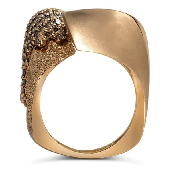 Designer Rings*Alex Soldier Gold Calla Ring with Champagne Diamonds