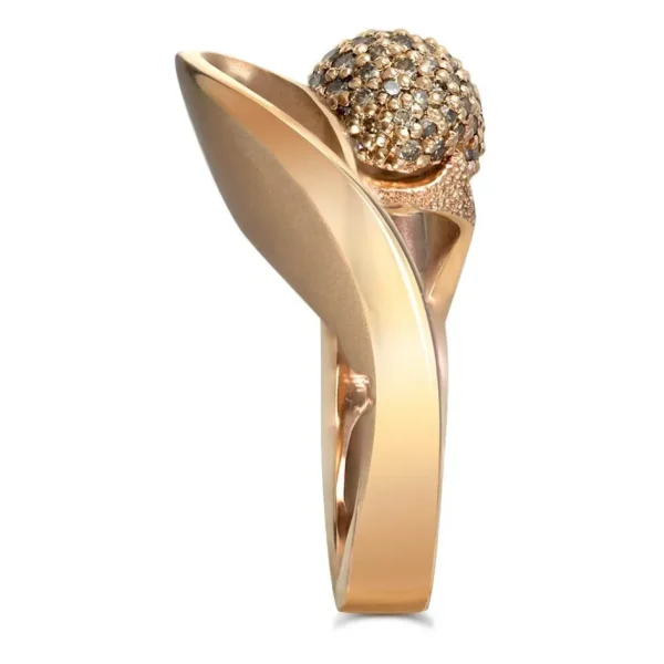 Designer Rings*Alex Soldier Gold Calla Ring with Champagne Diamonds