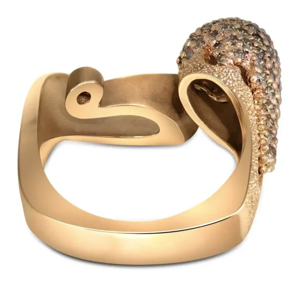 Designer Rings*Alex Soldier Gold Calla Ring with Champagne Diamonds