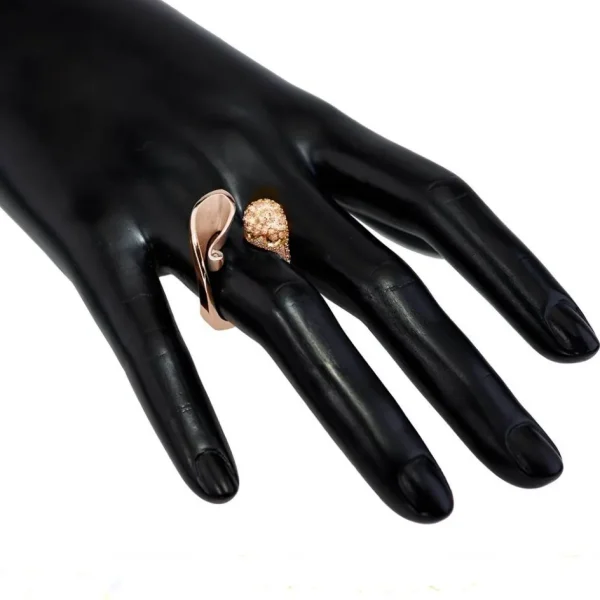 Designer Rings*Alex Soldier Gold Calla Ring with Champagne Diamonds
