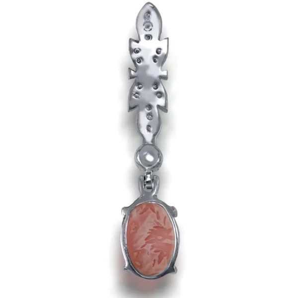 Stud Earrings | Diamond Earrings*Alex Soldier Gold Cocktail Earrings With Rhodochrosite & Diamonds