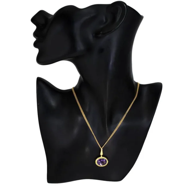 Pendants | Amethyst Jewelry*Alex Soldier Gold Cocktail Pendant with Amethyst, Sapphires On Chain