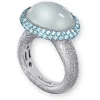 Designer Rings*Alex Soldier Gold Cocktail Ring with Aquamarine & Blue Topaz