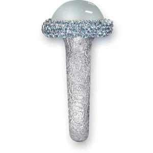 Designer Rings*Alex Soldier Gold Cocktail Ring with Aquamarine & Blue Topaz