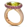 Designer Rings*Alex Soldier Gold Cocktail Ring with Lemon Citrine & Garnets