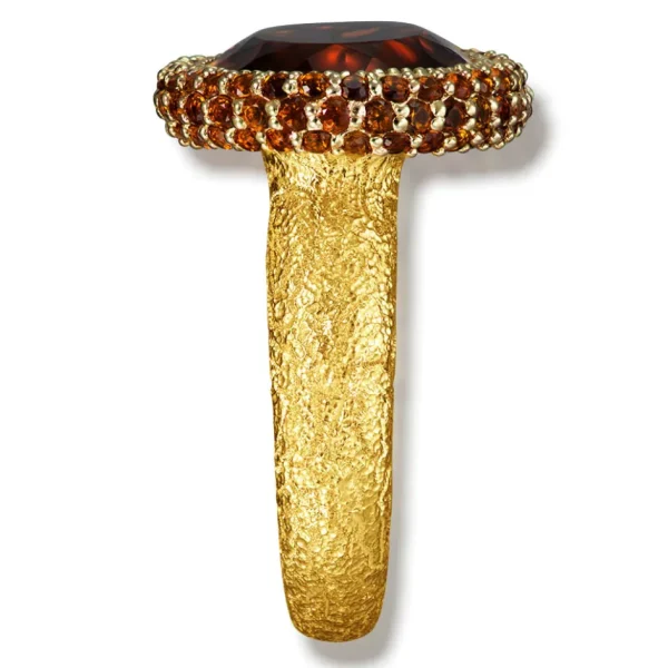 Designer Rings | Gold Rings*Alex Soldier Gold Cocktail Ring with Madeira Citrine