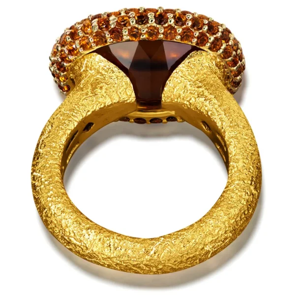 Designer Rings | Gold Rings*Alex Soldier Gold Cocktail Ring with Madeira Citrine