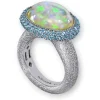 Designer Rings*Alex Soldier Gold Cocktail Ring with Opal & Blue Topaz
