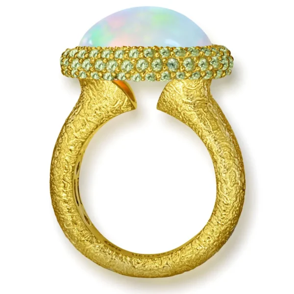 Designer Rings | Gold Rings*Alex Soldier Gold Cocktail Ring with Opal & Peridot