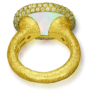 Designer Rings | Gold Rings*Alex Soldier Gold Cocktail Ring with Opal & Peridot
