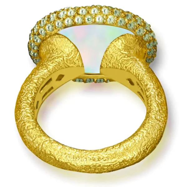 Designer Rings | Gold Rings*Alex Soldier Gold Cocktail Ring with Opal & Peridot