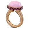 Designer Rings*Alex Soldier Gold Cocktail Ring with Pink Opal & Garnets