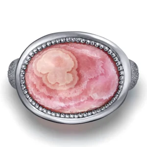 Designer Rings*Alex Soldier Gold Cocktail Ring with Rhodochrosite