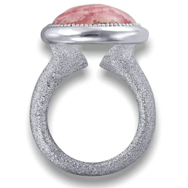 Designer Rings*Alex Soldier Gold Cocktail Ring with Rhodochrosite