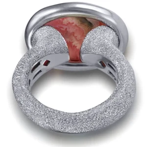 Designer Rings*Alex Soldier Gold Cocktail Ring with Rhodochrosite