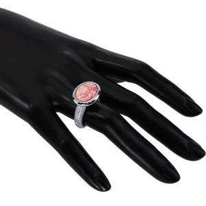 Designer Rings*Alex Soldier Gold Cocktail Ring with Rhodochrosite