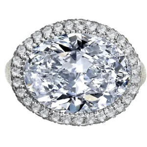 Designer Rings*Alex Soldier Gold Cocktail Ring with White Topaz