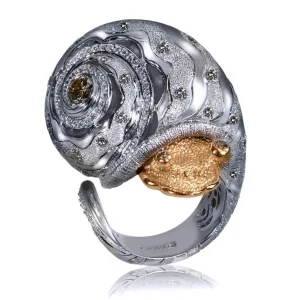 Diamond Jewelry | Designer Rings*Alex Soldier Gold Codi The Snail Ring with Diamonds