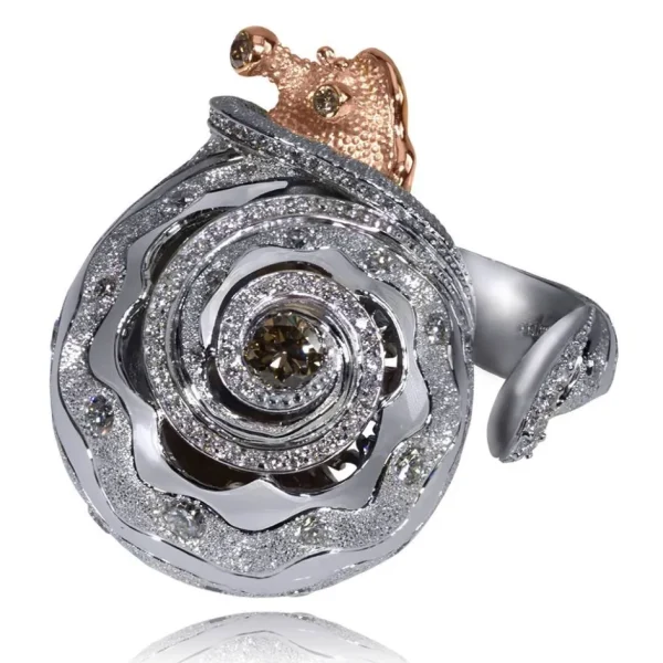 Diamond Jewelry | Designer Rings*Alex Soldier Gold Codi The Snail Ring with Diamonds