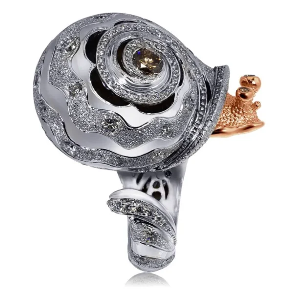 Diamond Jewelry | Designer Rings*Alex Soldier Gold Codi The Snail Ring with Diamonds