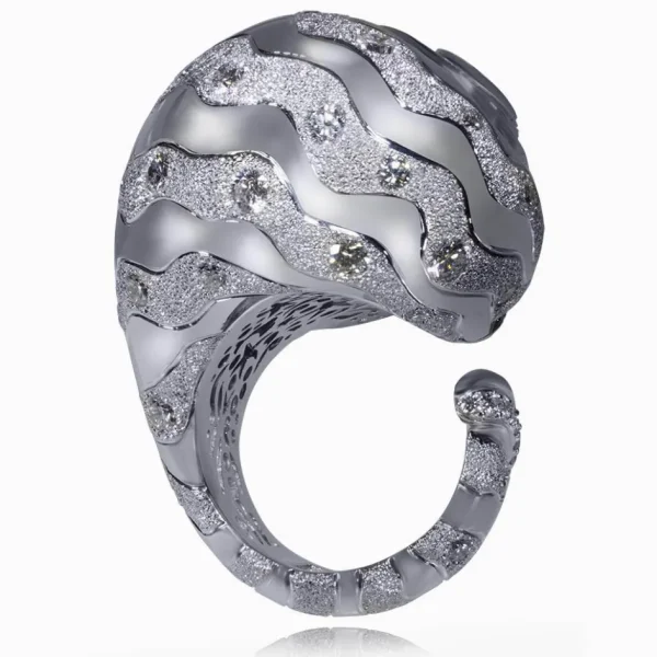 Diamond Jewelry | Designer Rings*Alex Soldier Gold Codi The Snail Ring with Diamonds