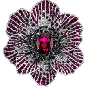 Other Brooches | Gold Brooches With Gemstone*Alex Soldier Gold Coronaria Brooch with Tourmaline & Diamonds